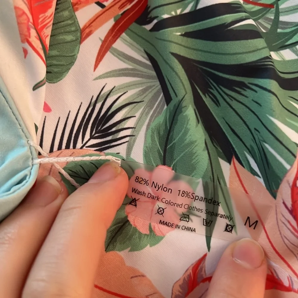 Reversible One-Piece Swimsuit with Blue Trim - Picture 8 of 8